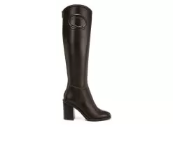 Women's Franco Sarto Rivet Tall Knee High Heeled Boots