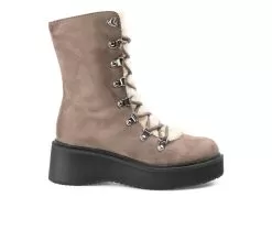 Women's Journee Collection Kannon Platform Lace-Up Boots