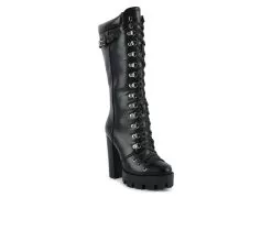 Women's London Rag Magnolia Knee High Lace Up Boots -Boots Shop 2 385