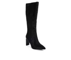 Women's London Rag Prinkles Knee High Heeled Boots -Boots Shop 2 843