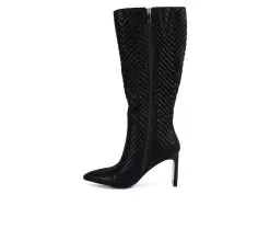 Women's London Rag Prinkles Knee High Heeled Boots -Boots Shop 3 843