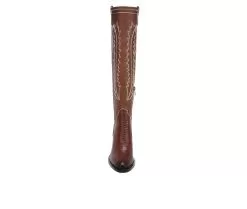 Women's Franco Sarto Glenice Knee High Heeled Western Boots -Boots Shop 4 28