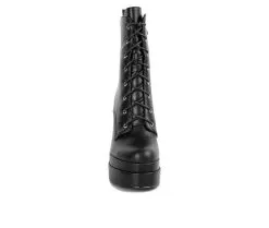 Women's London Rag Meows Lace Up Platform Heeled Boots -Boots Shop 4 328